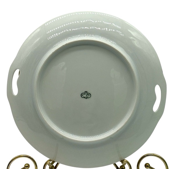 Prov Saxe E.S. Germany 1902 Antique Orchid 10" Hand - Painted Serving Plate - Picture 3 of 7